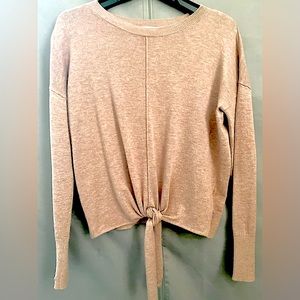 Dex Mauve Pink Tye Bottom Sweater